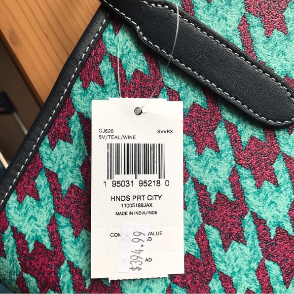 🥰 Coach City Tote With Houndstooth Print - Picture 6 of 10